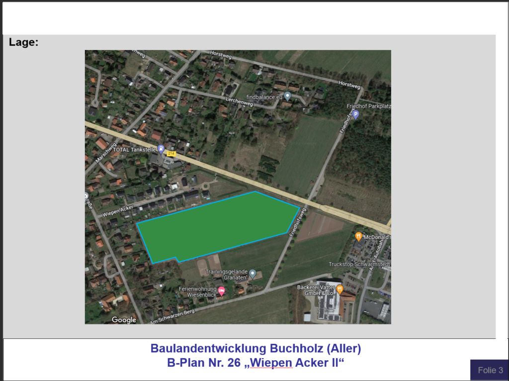 Baulandentwicklung in der Gemeinde Buchholz (Aller)
